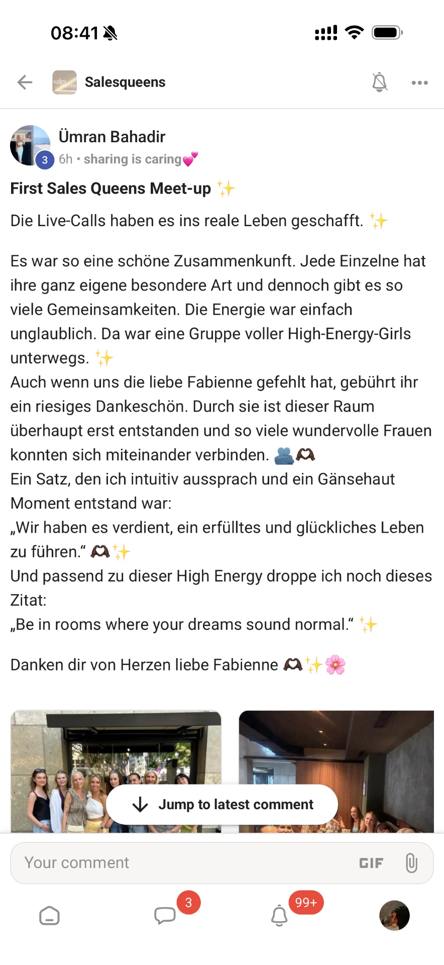 Salesqueens Erfahrung 34 aus der WhatsApp-Gruppe