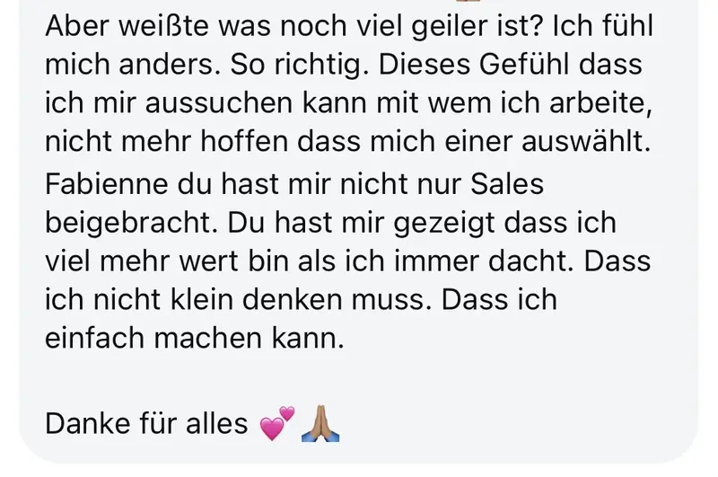 Salesqueens Erfahrung 3 aus der WhatsApp-Gruppe