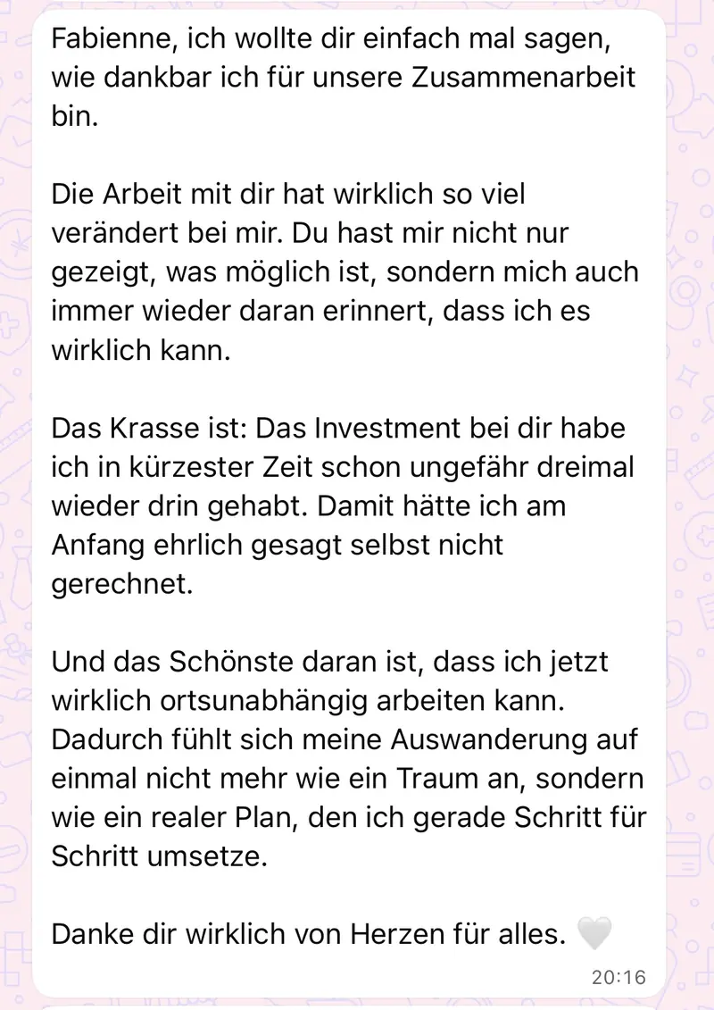 Salesqueens Erfahrung 14 aus der WhatsApp-Gruppe